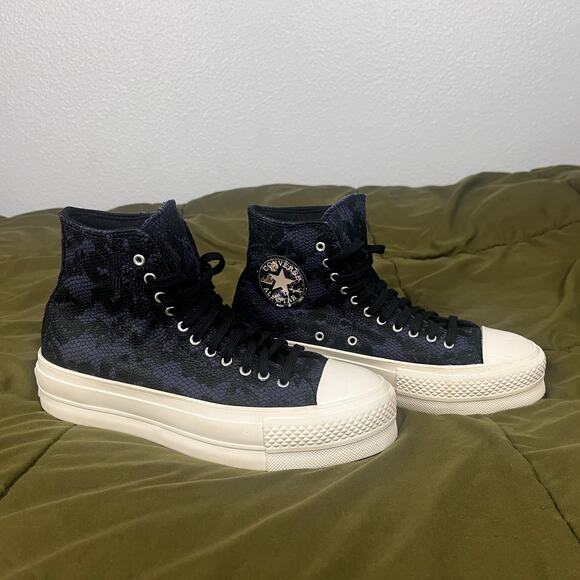 Converse All Star Shoes Black Purple Women 7 Whimsygoth Goblincoren Goth Punk - Picture 12 of 14